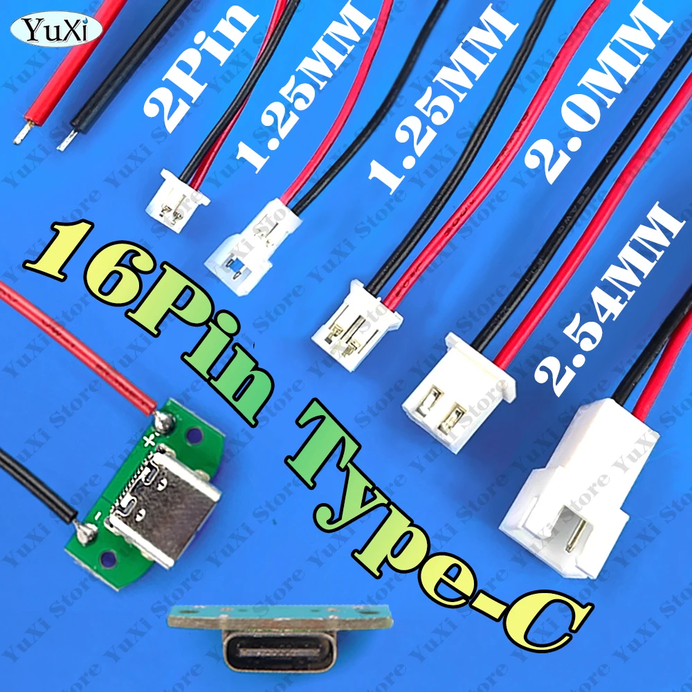 USB 3.1 Type-C Female Connector Jack 16Pin Male Plug Electric Terminals Welding DIY Charging Cable PCB Board JST 1.25/2.0/2.54
USB 3.1 Type-C Female Connector Jack 16Pin Male Plug Electric Terminals Welding DIY Charging Cable PCB Board JST 1.25/2.0/2.54