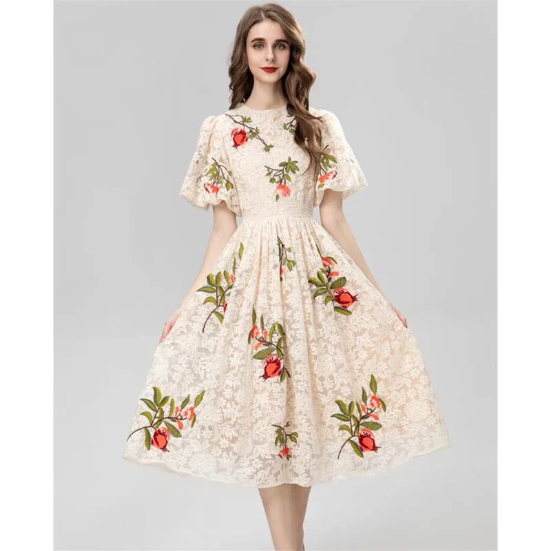 Women Dress 2023 High Quality Spring Summer Runway O Neck Short Sleeves Lace Embroidery Elegant Dresses NP1904Y
Women Dress 2023 High Quality Spring Summer Runway O Neck Short Sleeves Lace Embroidery Elegant Dresses NP1904Y