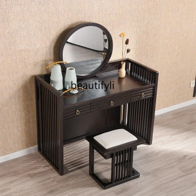 A07 Y New Chinese-style solid wood dresser small apartment bedroom dressing cabinet dressing table with drawers
A07 Y New Chinese-style solid wood dresser small apartment bedroom dressing cabinet dressing table with drawers