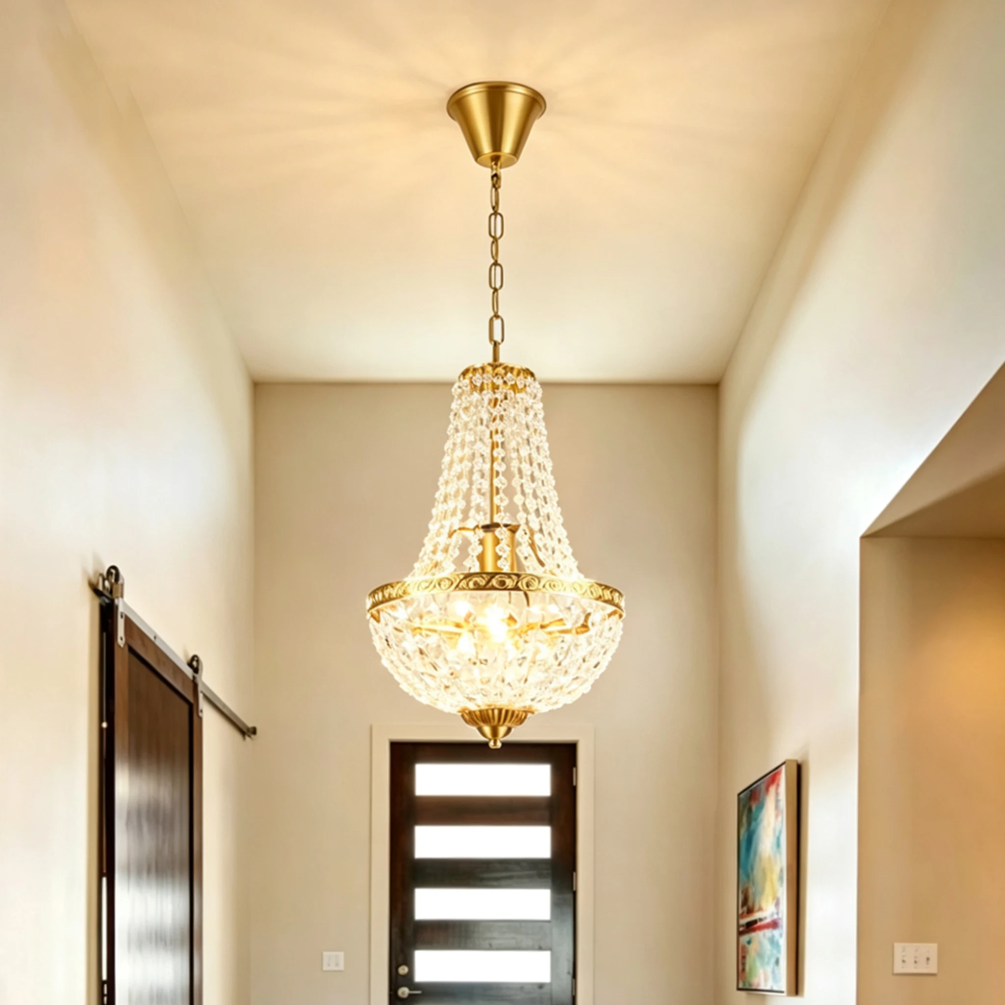Gold Crystal Chandelier Luxury Pendant Light Vintage Ceiling Lamp for Foyer Hallway Living Room Home Decor Lighting
Gold Crystal Chandelier Luxury Pendant Light Vintage Ceiling Lamp for Foyer Hallway Living Room Home Decor Lighting