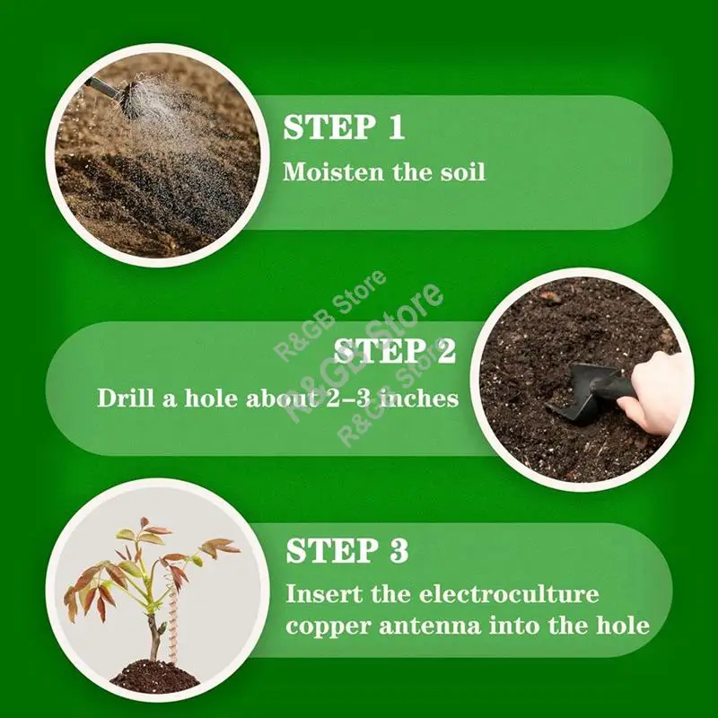 8-Pack Electroculture Copper Gardening Antenna - Pure Copper Wire, Copper Garden Stakes For Growing Plants-AT48
8-Pack Electroculture Copper Gardening Antenna - Pure Copper Wire, Copper Garden Stakes For Growing Plants-AT48