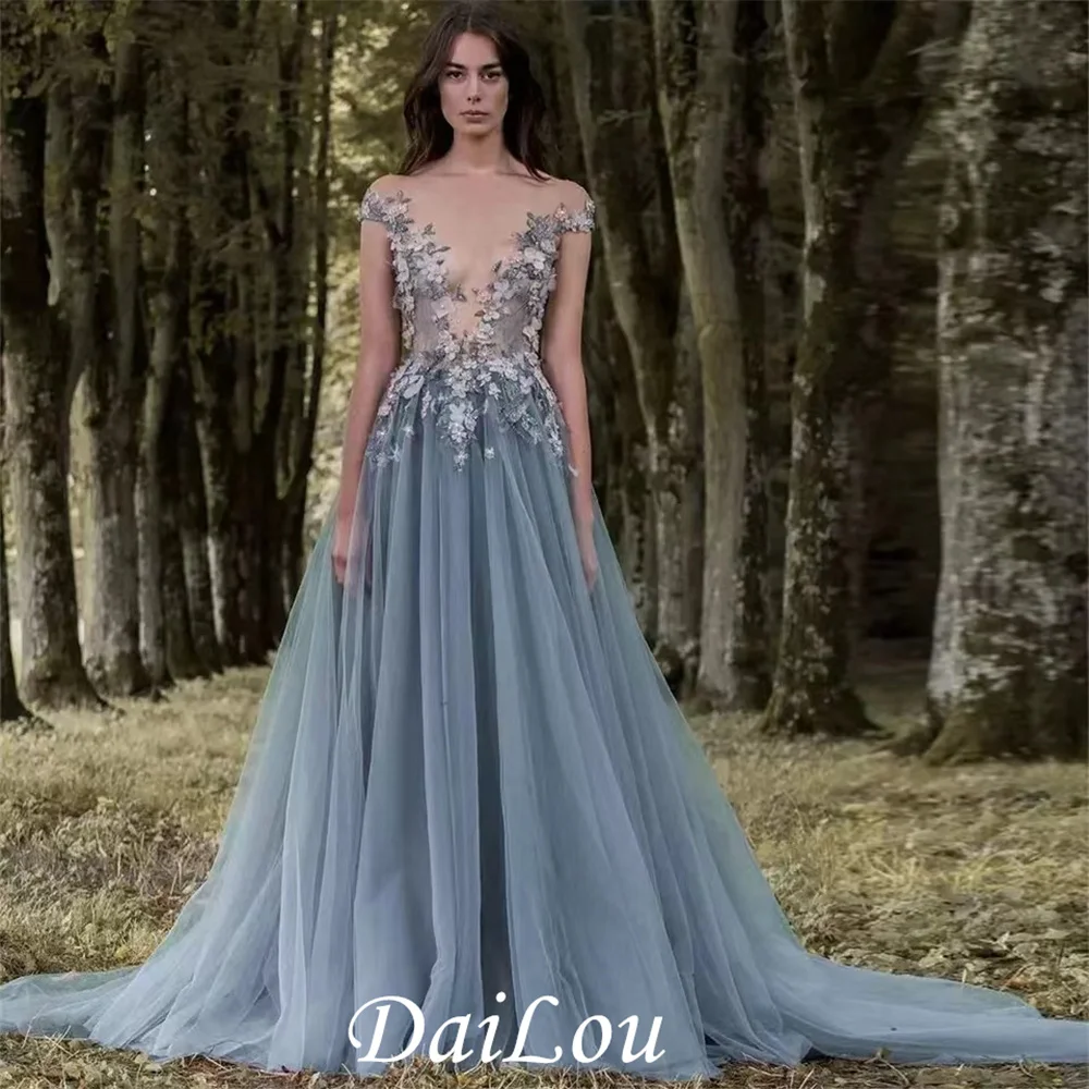 A Line Tulle Elegant Prom Dresses O Neck 3D Flowers Lace Appliques Beading Evening Gowns Dubai Women Party Dress
A Line Tulle Elegant Prom Dresses O Neck 3D Flowers Lace Appliques Beading Evening Gowns Dubai Women Party Dress
