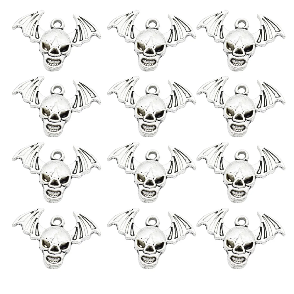 50 pcs 24mm Bat Skull Pendant Necklace Charm Halloween Hangings Jewelry Decoration Alloy Eco Friendly Craft Supplies Non Toxic
50 pcs 24mm Bat Skull Pendant Necklace Charm Halloween Hangings Jewelry Decoration Alloy Eco Friendly Craft Supplies Non Toxic