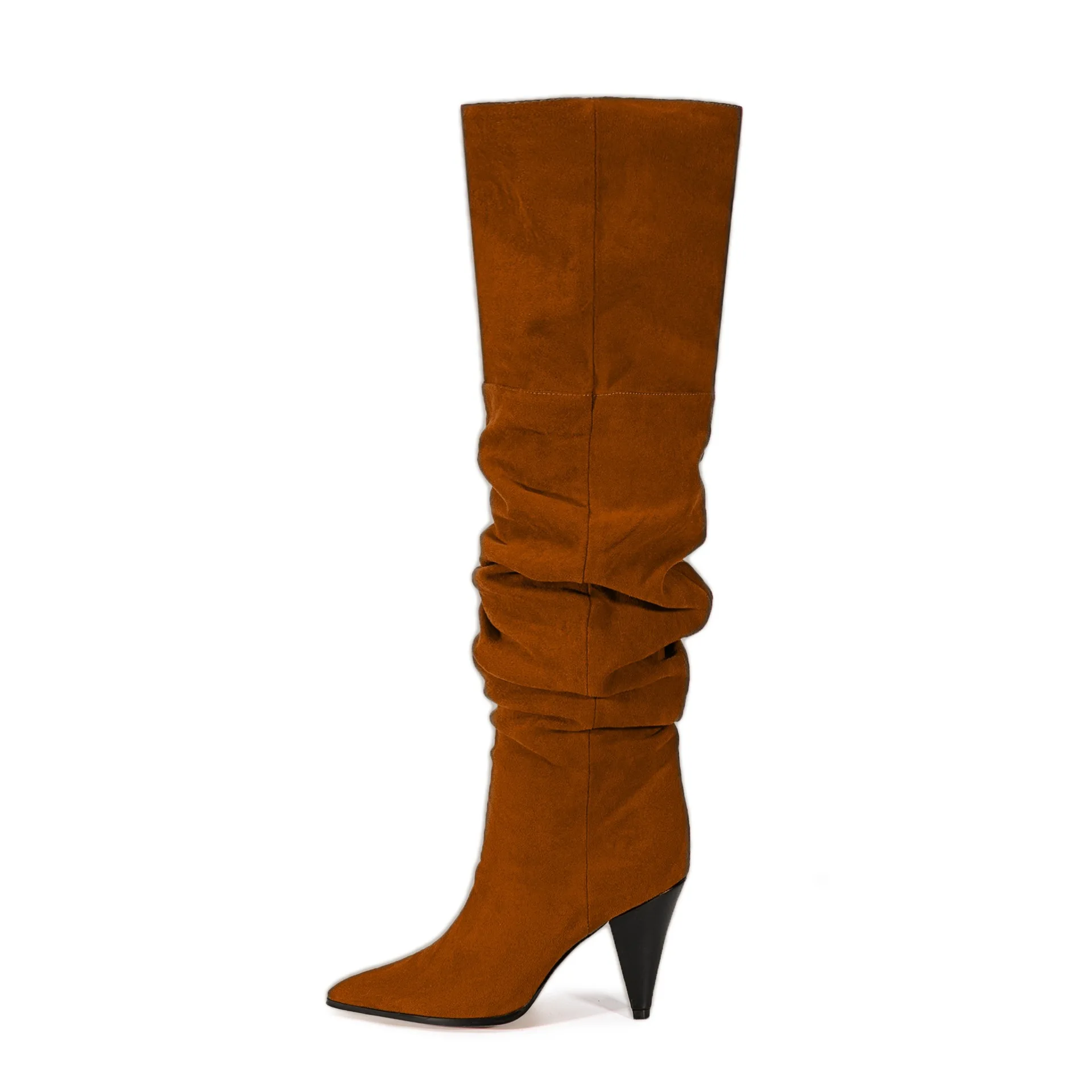 Brown Pointed Toe Tapered Heel Knee-High Boots Woman Winter 2025 Burgundy Slip-On Shaped-Heel Boots Fashion Shoes for Women
Brown Pointed Toe Tapered Heel Knee-High Boots Woman Winter 2025 Burgundy Slip-On Shaped-Heel Boots Fashion Shoes for Women