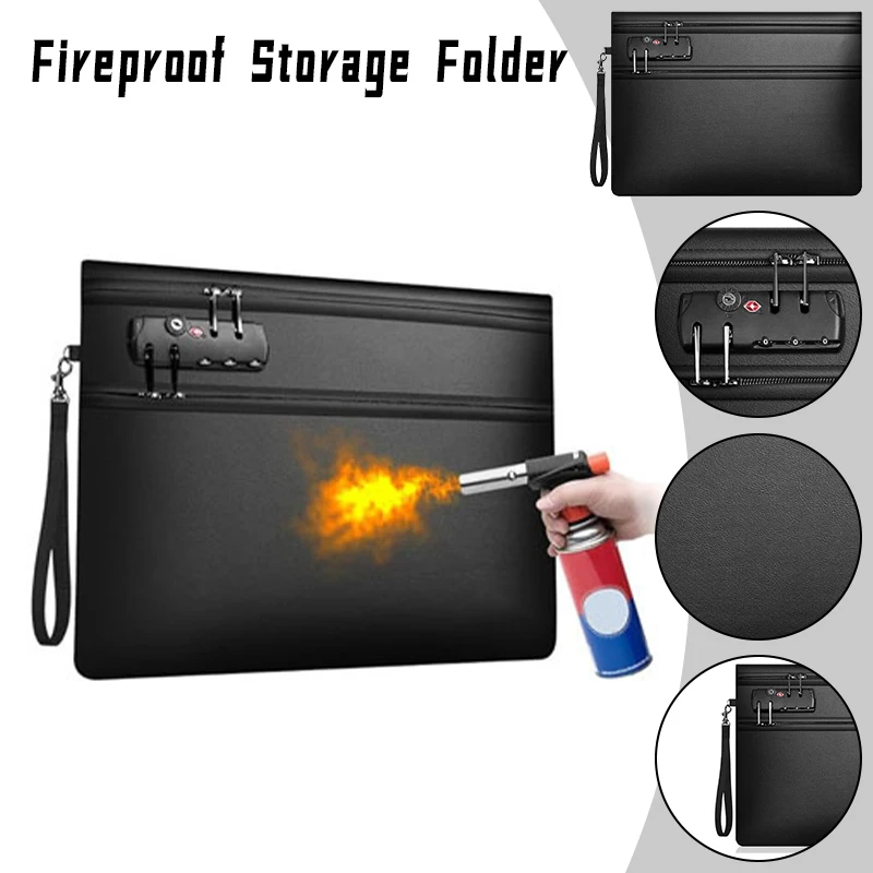 Fireproof Waterproof Lockable Document Bag Fire Resistant Safe Pouch for Cash, Passports, Certificates & Important Files
Fireproof Waterproof Lockable Document Bag Fire Resistant Safe Pouch for Cash, Passports, Certificates & Important Files