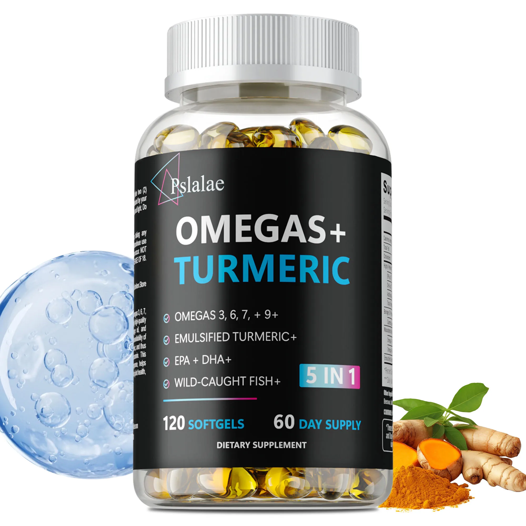 Omegas+ Turmeric Capsules - Antioxidants, Improves Digestion, Enhances Absorption, Promotes Brain, Heart & Joint Health, Non-GMO
Omegas+ Turmeric Capsules - Antioxidants, Improves Digestion, Enhances Absorption, Promotes Brain, Heart & Joint Health, Non-GMO