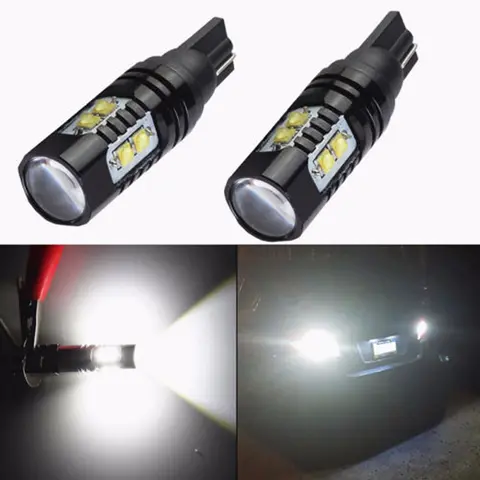 2Pcs 12-24V T10 LED Fog Light Bulbs 6000K 700LM Super White Daytime Running Lights 50W Led Bulb Fog Driving Interior Lights