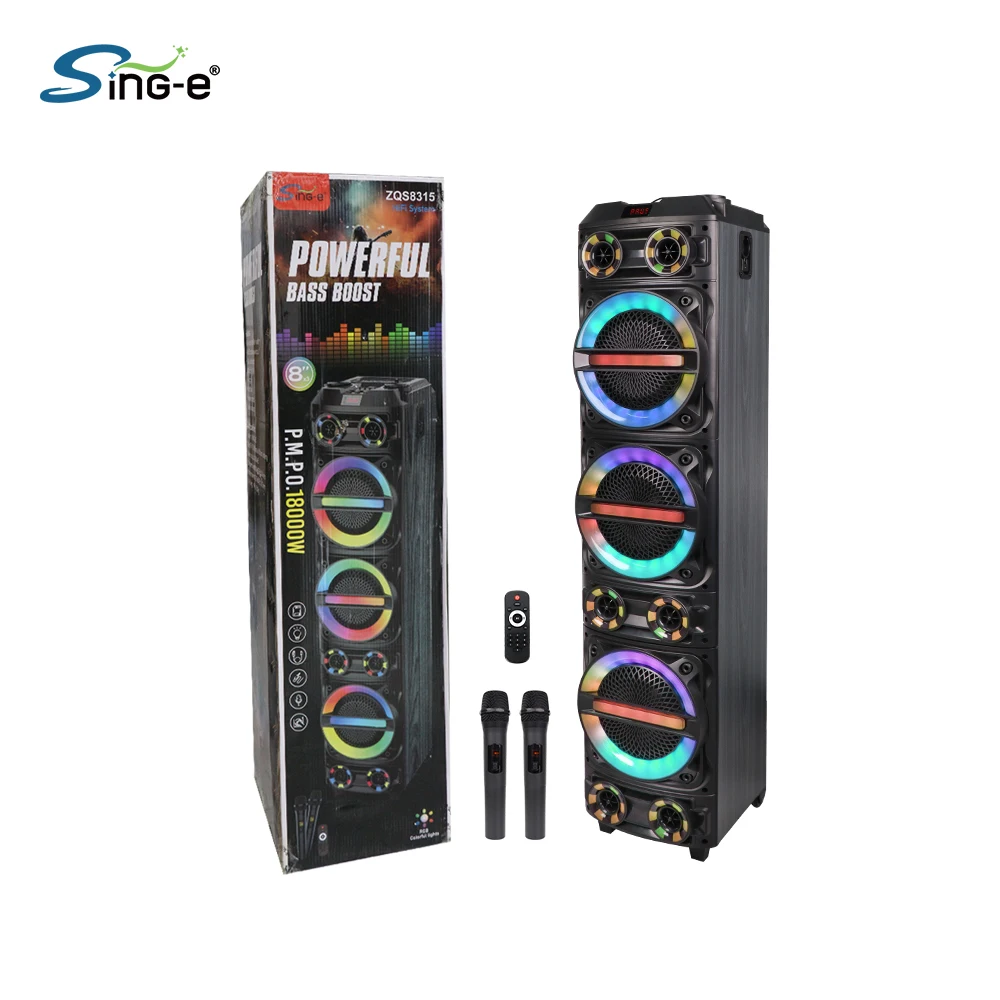 ZQS8315 8 Inch Wireless Subwoofer Stereo Wooden Party Speaker RGB Colorful Lights Event Stage DJ HIFI Karaoke BT Speakers
ZQS8315 8 Inch Wireless Subwoofer Stereo Wooden Party Speaker RGB Colorful Lights Event Stage DJ HIFI Karaoke BT Speakers
