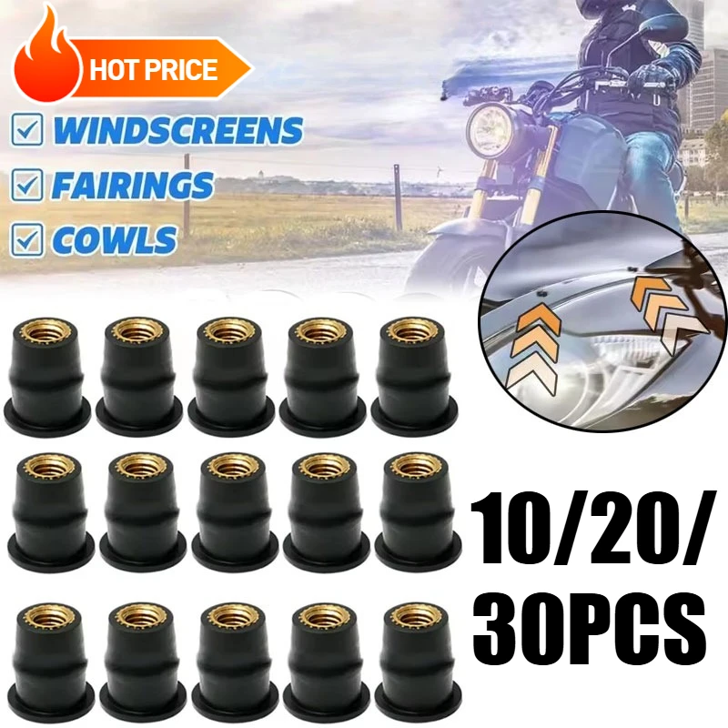 10/20/30PCS M5/M6 Convex Rubberised Brass Rivet Nut Motorcycle Windscreen Cotter Nut Motorcycle Accessories
10/20/30PCS M5/M6 Convex Rubberised Brass Rivet Nut Motorcycle Windscreen Cotter Nut Motorcycle Accessories