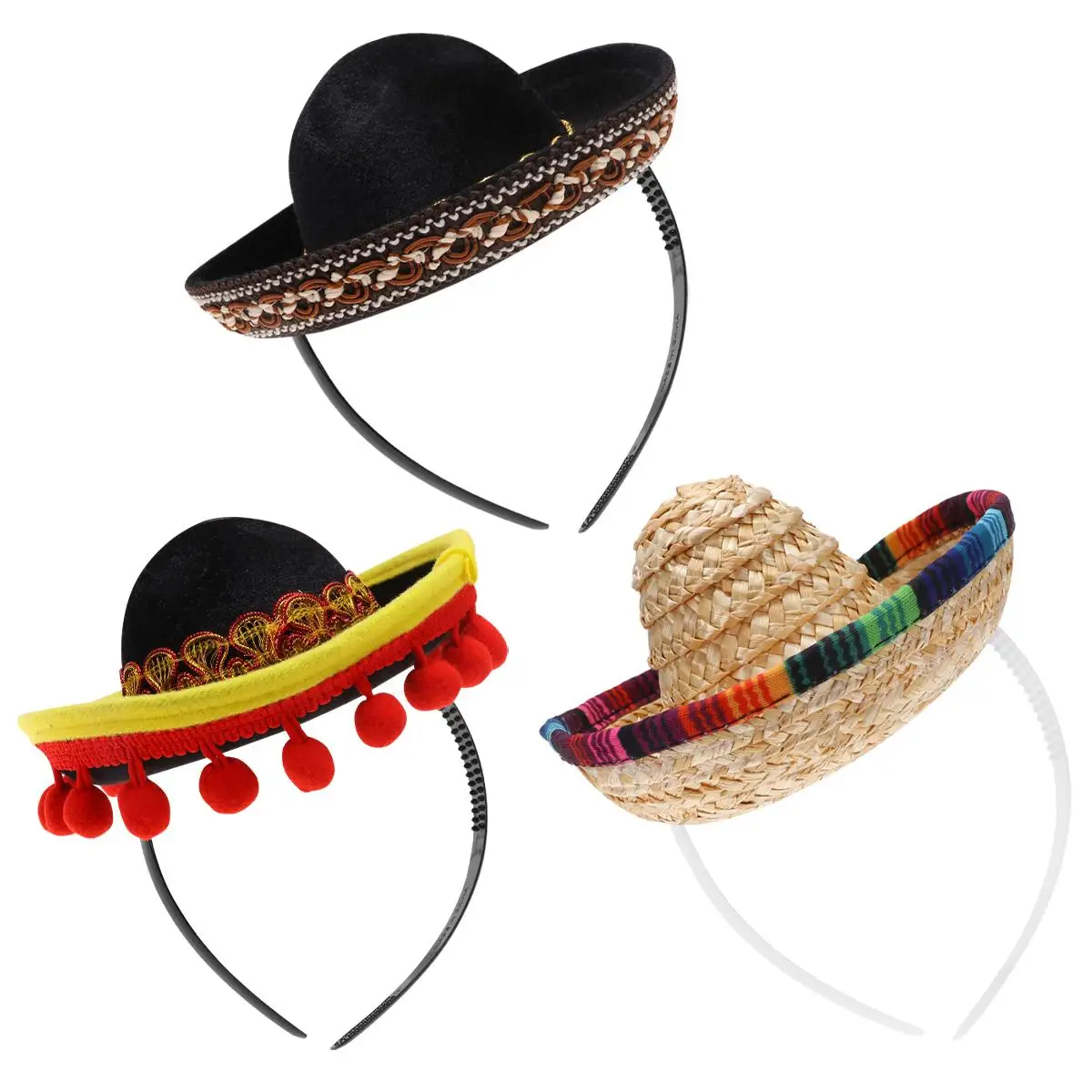 Mini Hat 3 Pcs Mexican Straw Hats Small Sombreros Festivals Durable Sun Premium Material Daily Wear
Mini Hat 3 Pcs Mexican Straw Hats Small Sombreros Festivals Durable Sun Premium Material Daily Wear