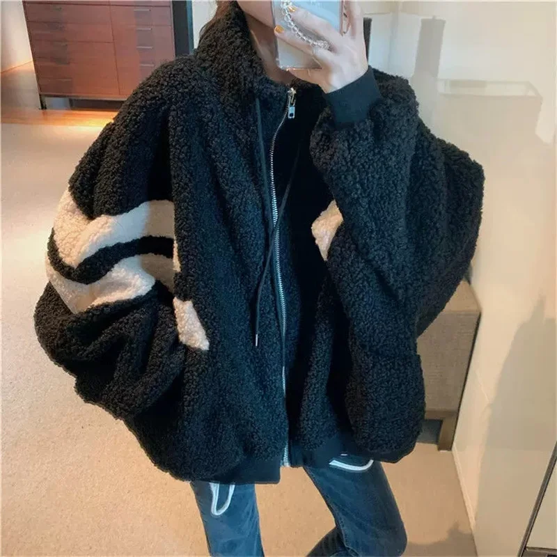 Early Spring Lamb Wool Coat Women's 2022 New Autumn Winter Small All-match Loose Plus Velvet Thick top Coat ins Tide Solid Color
Early Spring Lamb Wool Coat Women's 2022 New Autumn Winter Small All-match Loose Plus Velvet Thick top Coat ins Tide Solid Color