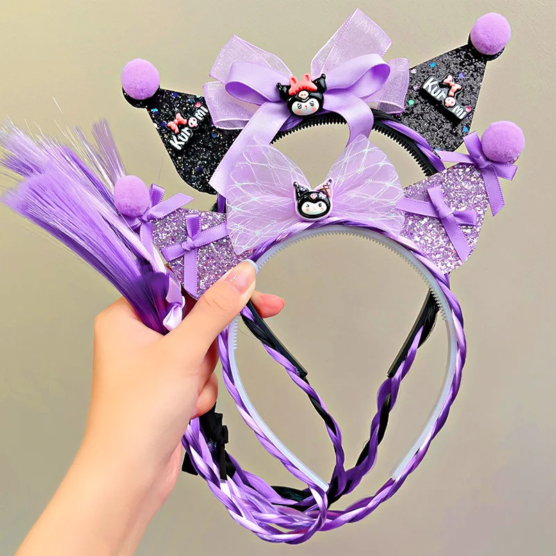 Sanrio Cartoon Kitty Kuromi Jk Bow Wig Headband Children's Cute Braid Headband Princess Lolita Hair Clip Headband Party Gift
Sanrio Cartoon Kitty Kuromi Jk Bow Wig Headband Children's Cute Braid Headband Princess Lolita Hair Clip Headband Party Gift