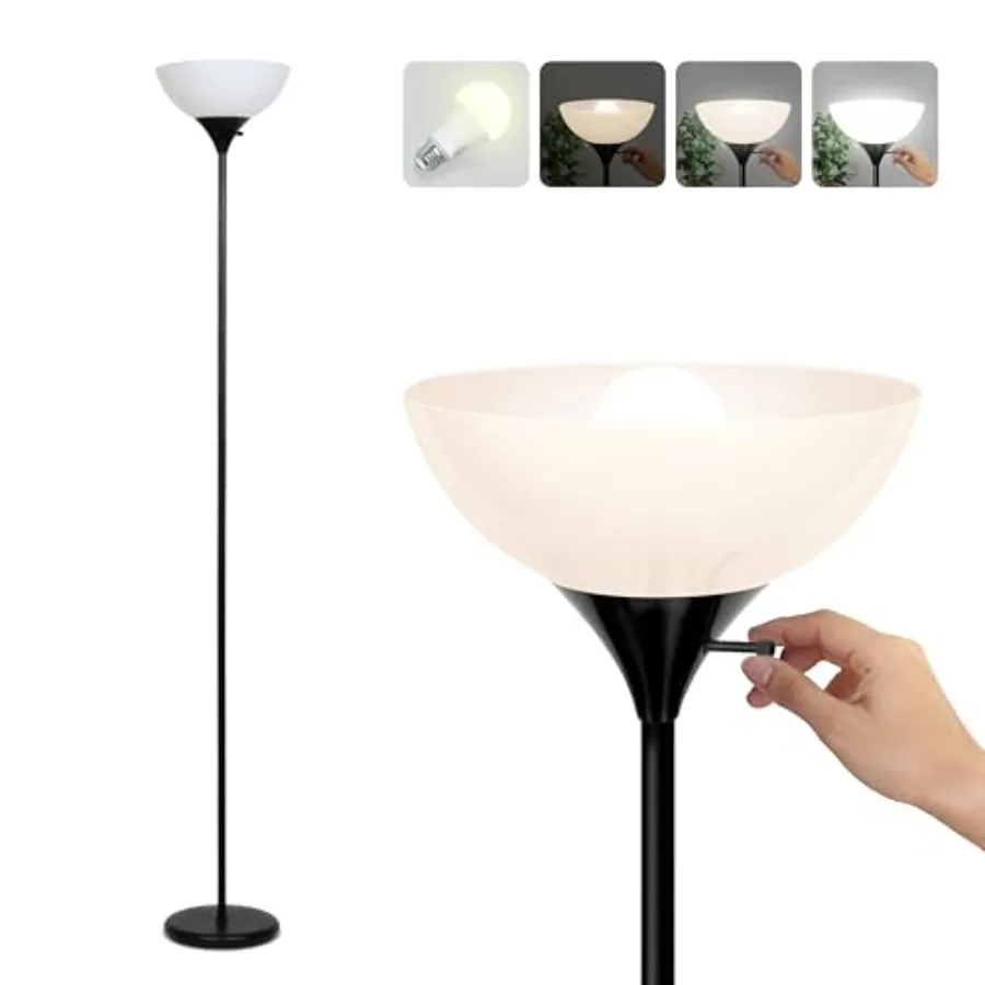 Sky Dome Dimmable LED Floor Lamp Torchiere Floor Lamp for Living Room Bedroom and Office Tall Torch Standing Lamp for Reading M
Sky Dome Dimmable LED Floor Lamp Torchiere Floor Lamp for Living Room Bedroom and Office Tall Torch Standing Lamp for Reading M
