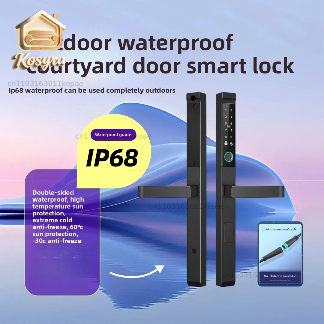 Garden Door Waterproof Smart Lock Aluminum Alloy Door Fingerprint Lock Outdoor Waterproof Antifreeze Door
Garden Door Waterproof Smart Lock Aluminum Alloy Door Fingerprint Lock Outdoor Waterproof Antifreeze Door