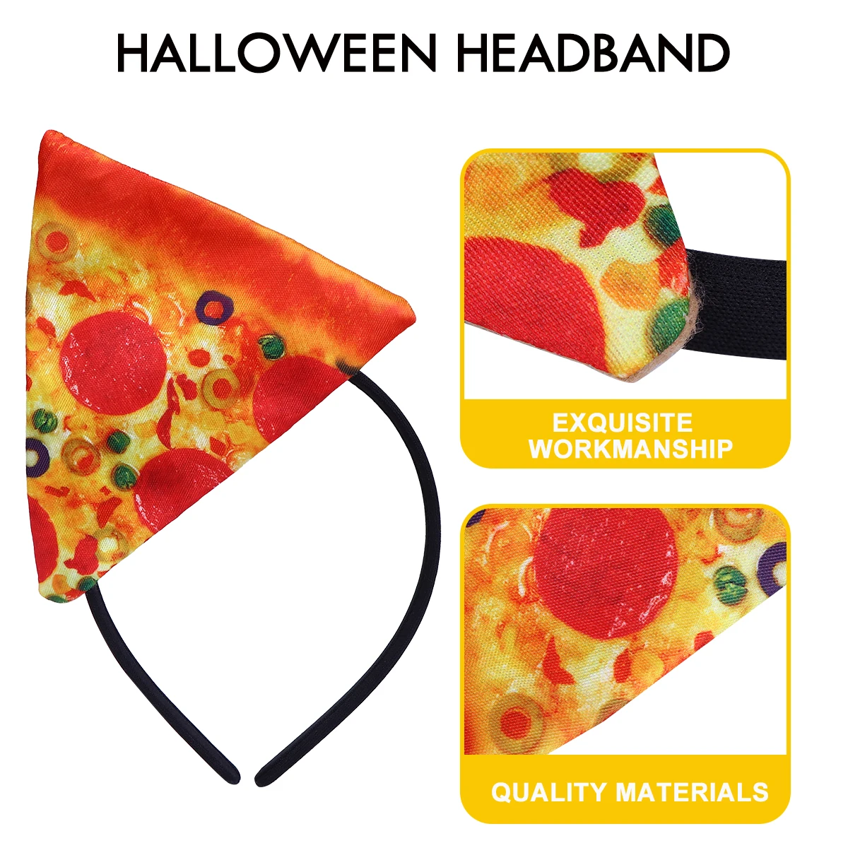 Pizza Headb Halloween Costume Accessories Fun Hair Adults Bright Design Festive Headpiece Unique Style Party Decorations
Pizza Headb Halloween Costume Accessories Fun Hair Adults Bright Design Festive Headpiece Unique Style Party Decorations