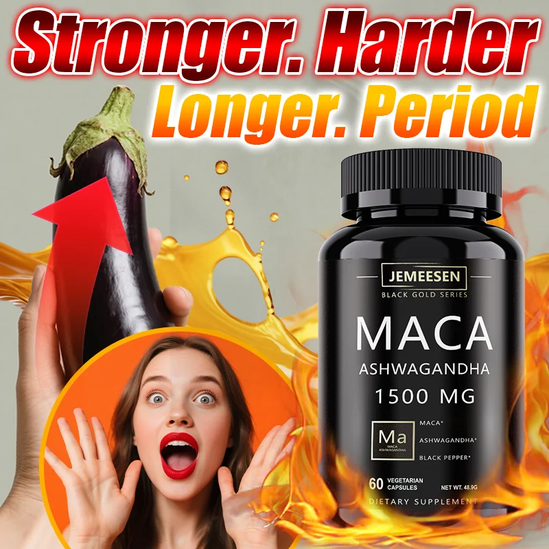 JEMEESEN-Men's Maca Root Capsules With Maca Root,Ashwagandha,Black Pepper,Strength and Endurance, Supports Reproductive Health
JEMEESEN-Men's Maca Root Capsules With Maca Root,Ashwagandha,Black Pepper,Strength and Endurance, Supports Reproductive Health