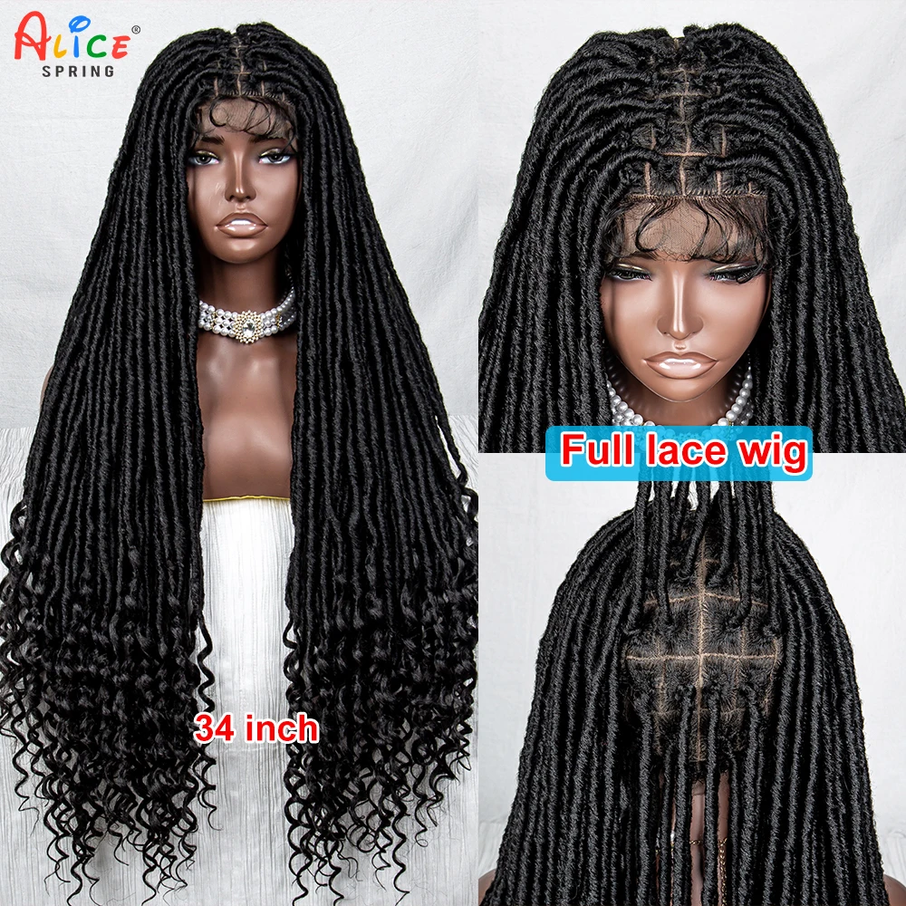 34 Inch Braided Wigs Synthetic Lace Front Wigs Full Lace Braided Knotless for Black Women Wave Ends Africa Cheap Braided Wigs
34 Inch Braided Wigs Synthetic Lace Front Wigs Full Lace Braided Knotless for Black Women Wave Ends Africa Cheap Braided Wigs