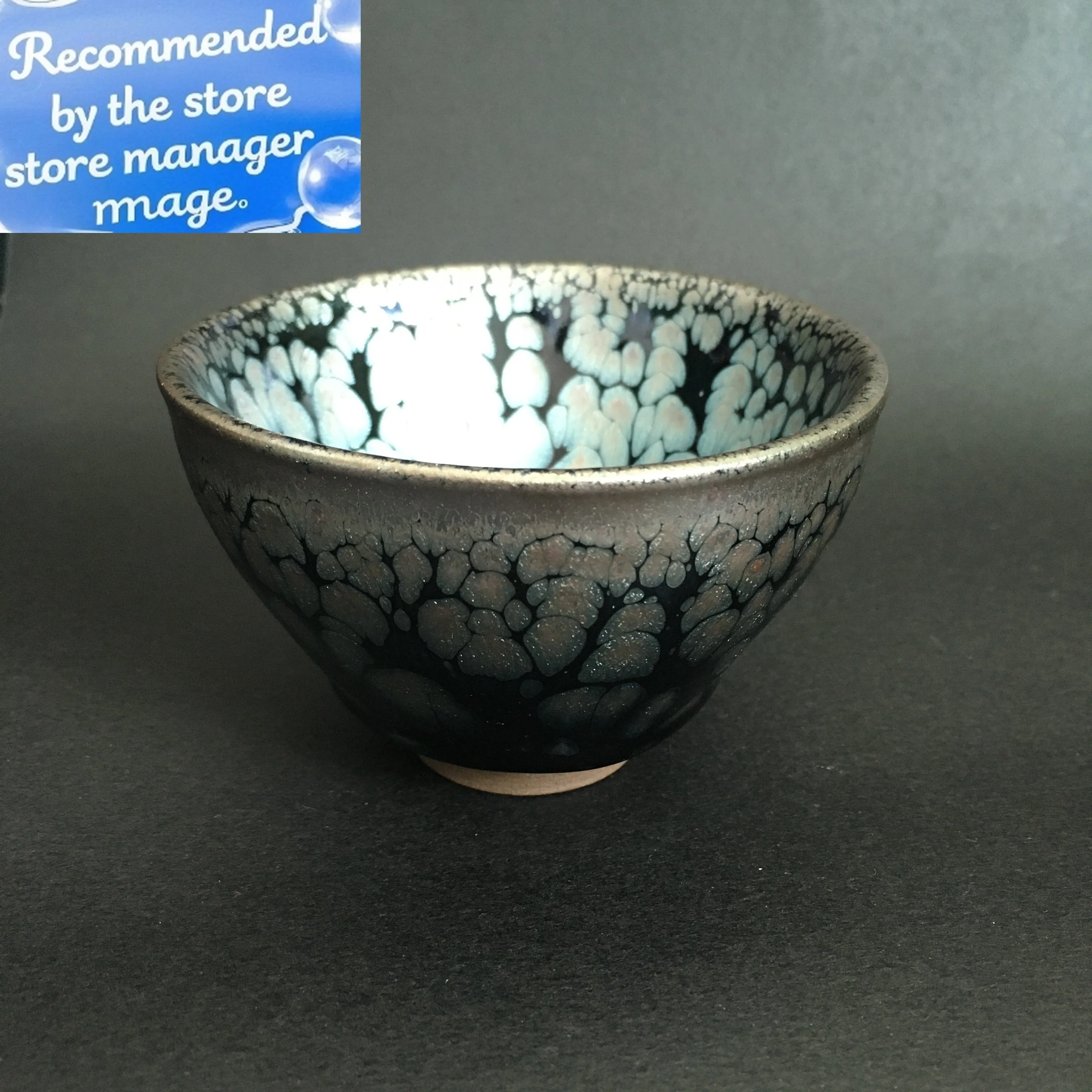 Jianzhan Blue Oilspot Ceramic Tenmokus Cups Beautiful Natural Clay Glaze Fired in Kiln Gifts Chinese Song Dynasty's Crafts
Jianzhan Blue Oilspot Ceramic Tenmokus Cups Beautiful Natural Clay Glaze Fired in Kiln Gifts Chinese Song Dynasty's Crafts