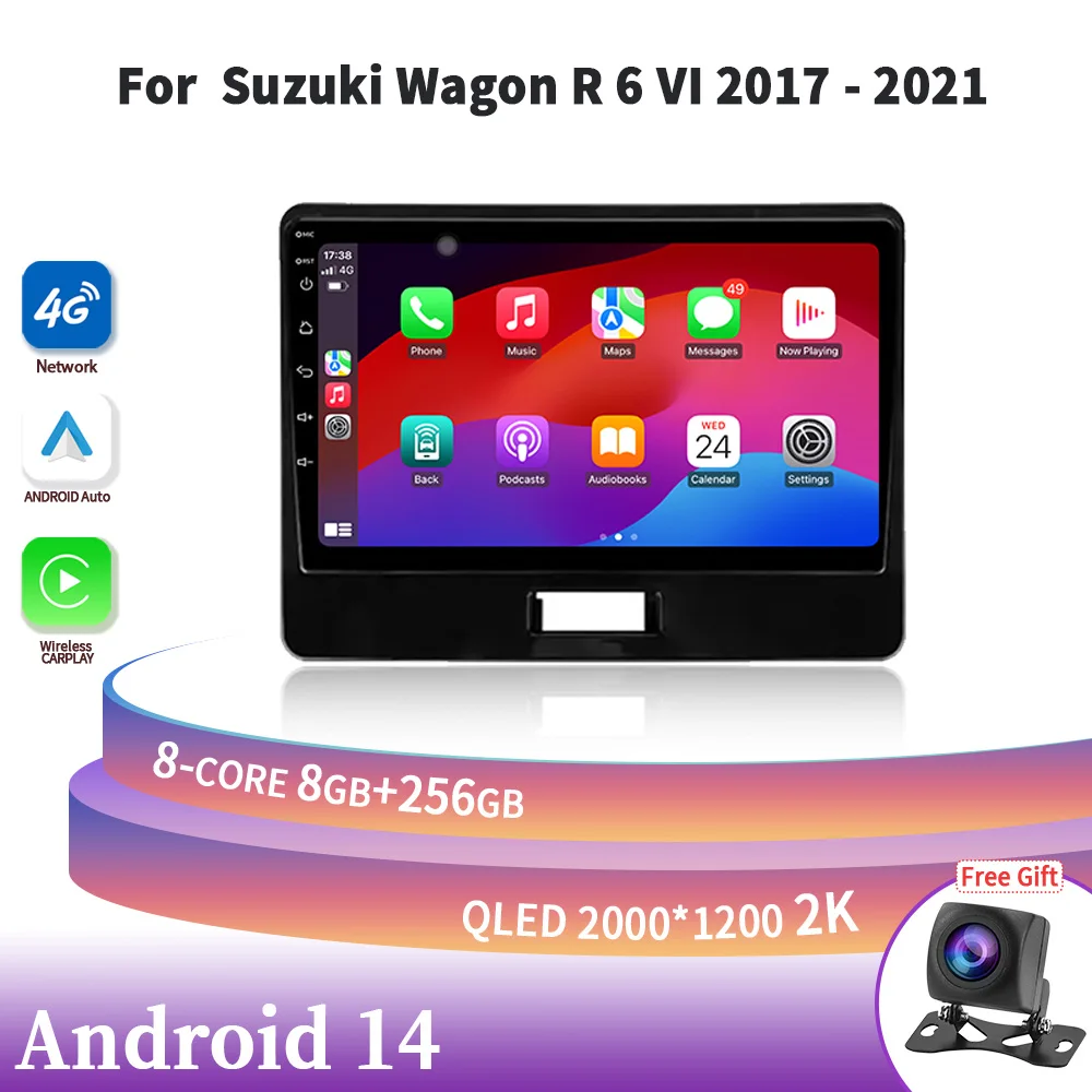 Wireless Carplay Stereo Android 14 For Suzuki Wagon R 6 VI 2017-2021 Car Radio Central Multimedia Navigation Head Unit GPS 2DIN
Wireless Carplay Stereo Android 14 For Suzuki Wagon R 6 VI 2017-2021 Car Radio Central Multimedia Navigation Head Unit GPS 2DIN