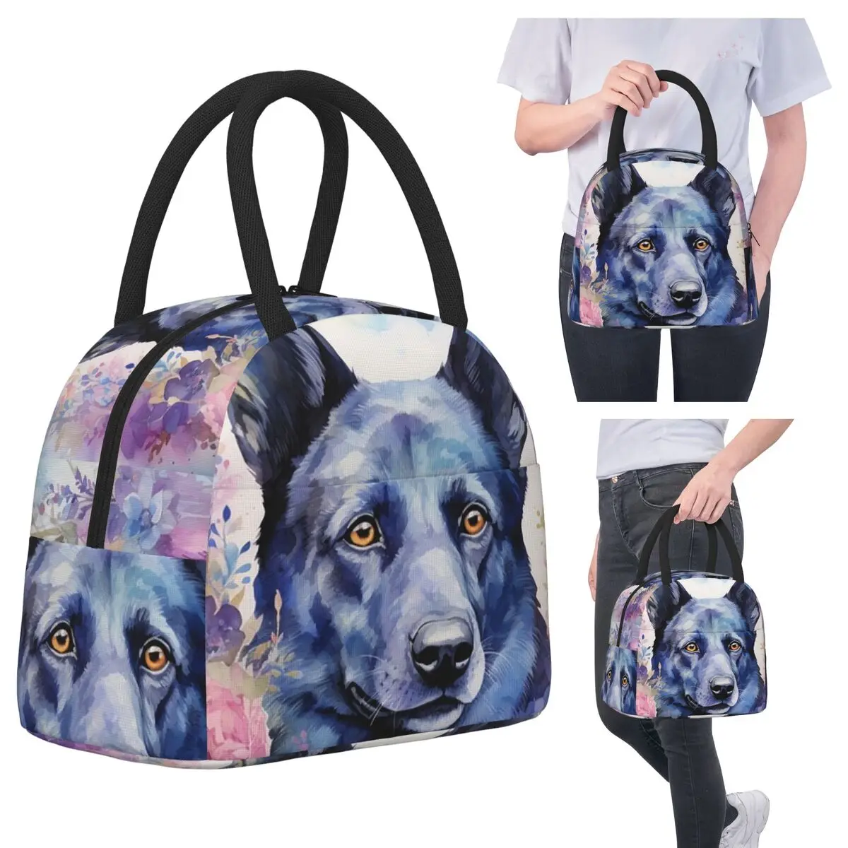 Beautiful Australian Kelpies Herding Dog Art Insulated Lunch Bag for Women Thermal Food Box Tote Leakproof Lunch Boxes Container
Beautiful Australian Kelpies Herding Dog Art Insulated Lunch Bag for Women Thermal Food Box Tote Leakproof Lunch Boxes Container