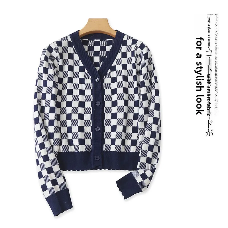 ort V-Ne Button-Up Knitwear Long Sve Plaid Open Cardigan Sweater Autumn Faion Women's Premium Sle 2673
ort V-Ne Button-Up Knitwear Long Sve Plaid Open Cardigan Sweater Autumn Faion Women's Premium Sle 2673