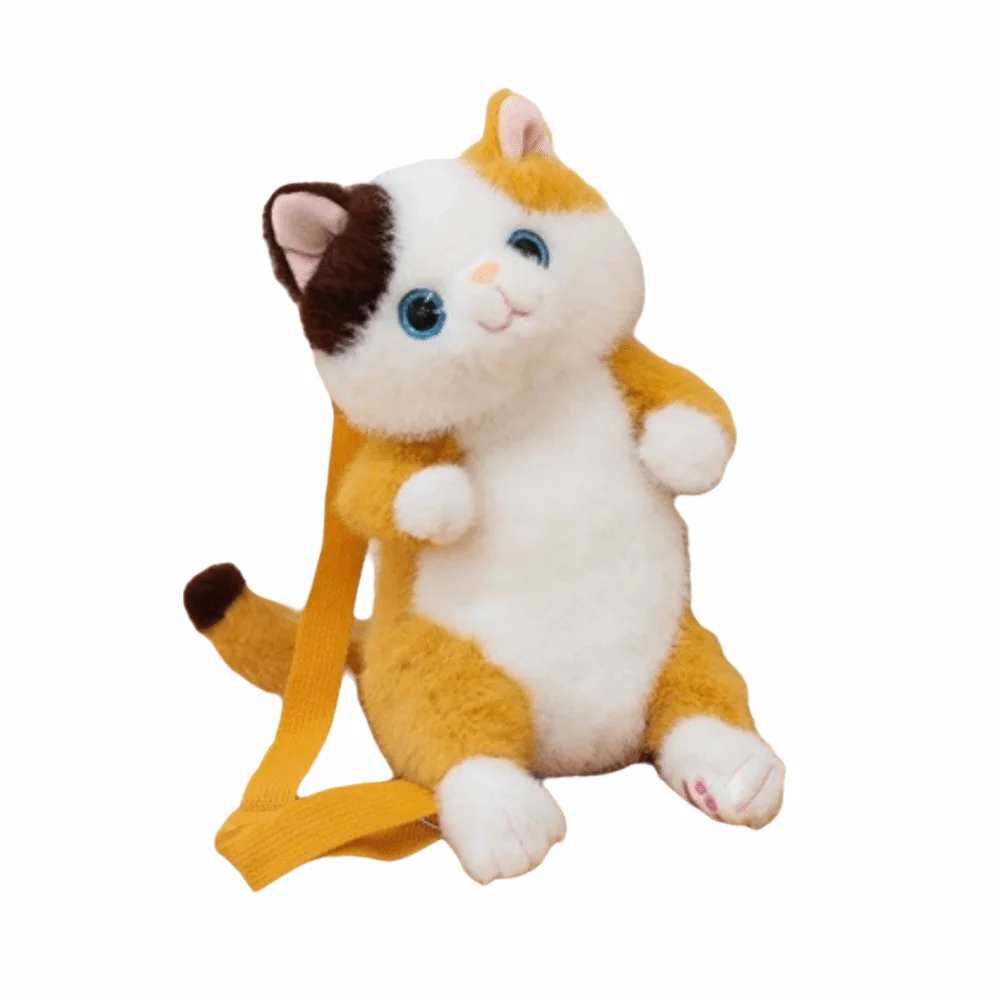 Travel Soft Cat Backpack Striped Pattern Lovable Stuffed Animal Daypack Fluffy Texture Sitting Pose Simulation Cat Bag Daily
Travel Soft Cat Backpack Striped Pattern Lovable Stuffed Animal Daypack Fluffy Texture Sitting Pose Simulation Cat Bag Daily