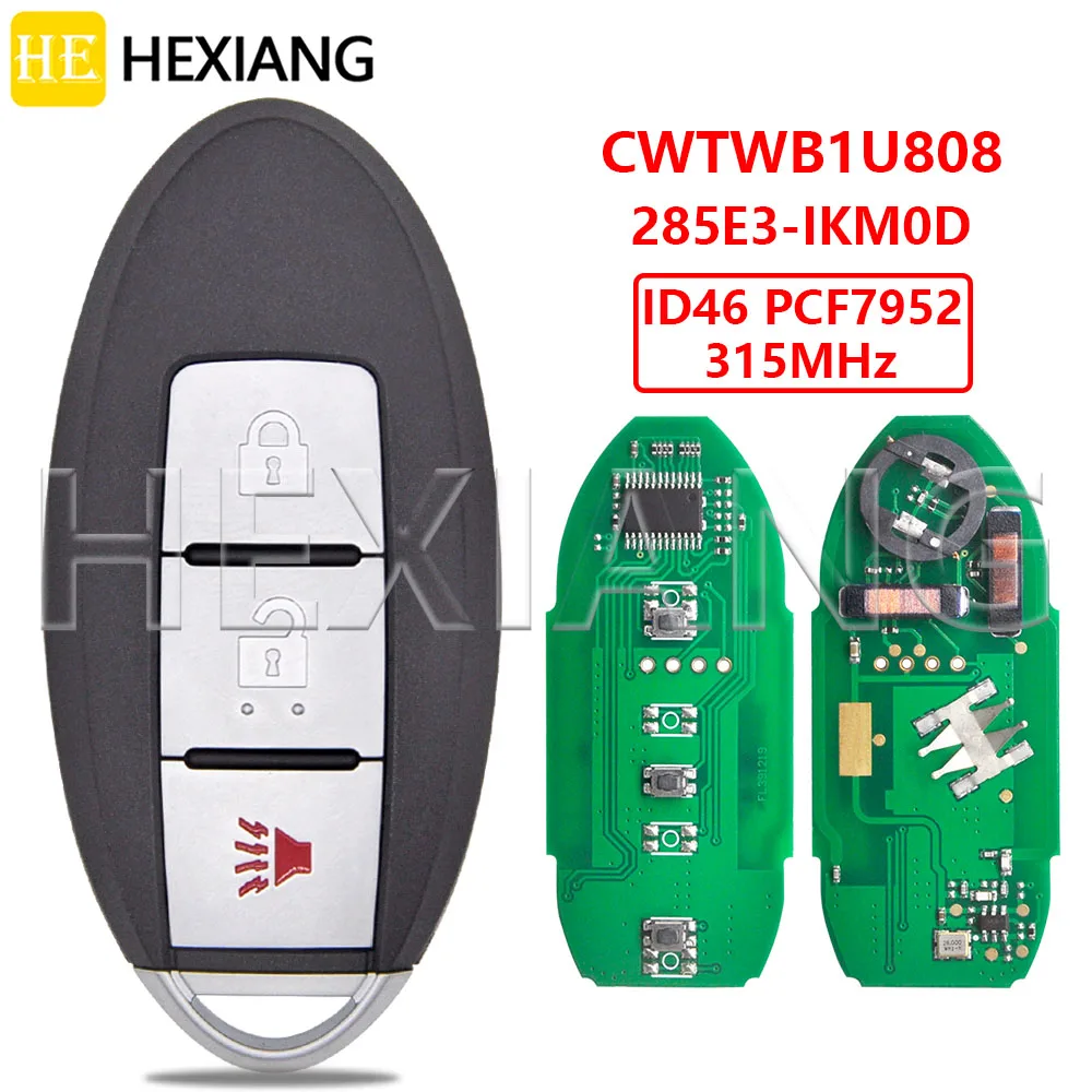 HE CWTWB1U808 ID46 PCF7952 Chip 315MHz Proximity Car Remote Key 285E3-IKM0D For Nissan Leaf Versa Cube Juke Quest Note 2011-2017
HE CWTWB1U808 ID46 PCF7952 Chip 315MHz Proximity Car Remote Key 285E3-IKM0D For Nissan Leaf Versa Cube Juke Quest Note 2011-2017