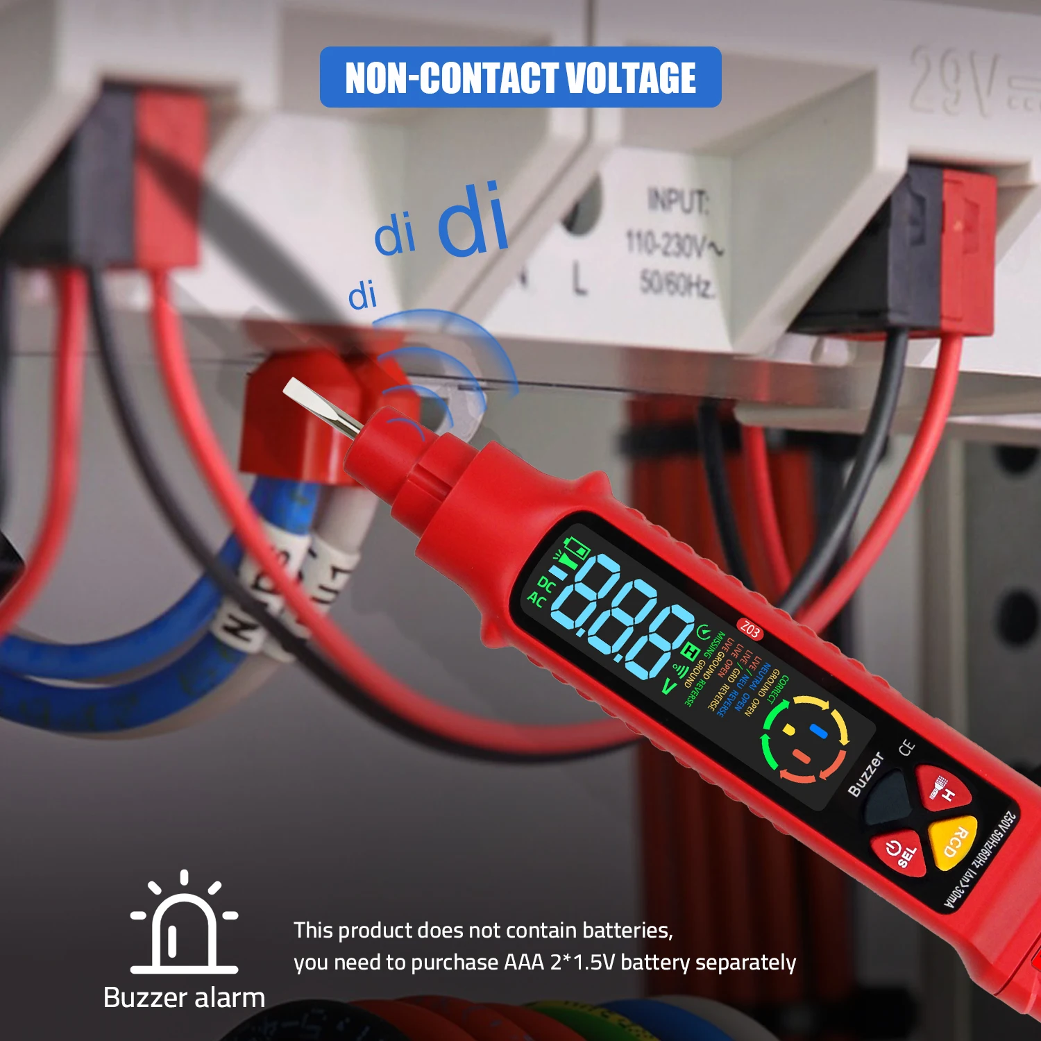FROGBRO Digital Multimeter Pen AC/DC Voltage Measuremen Plug Leakage Polarity Leakage NCV Circuit Breaker Analyzer 
FROGBRO Digital Multimeter Pen AC/DC Voltage Measuremen Plug Leakage Polarity Leakage NCV Circuit Breaker Analyzer