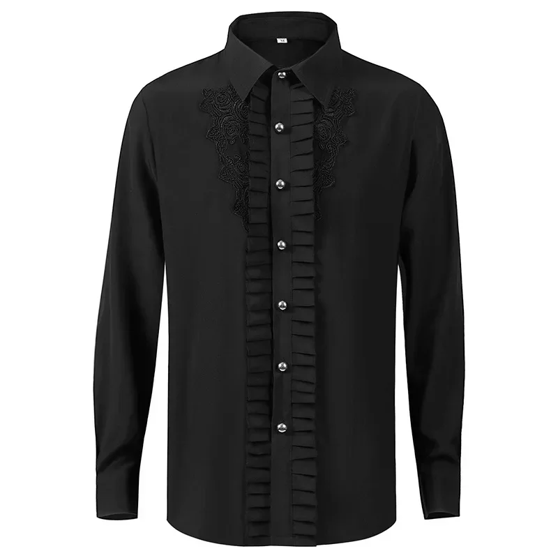 2025 2023 New European and American men's pleated shirt medieval clothing steampunk Victorian top lining
2025 2023 New European and American men's pleated shirt medieval clothing steampunk Victorian top lining