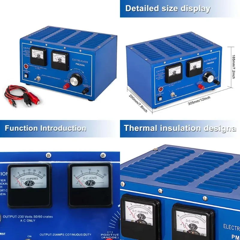 Hot saleAuble 0272 Metal Coating Machine 220V Electroplating System 0.1m Mirror Polishing Jewelry Tools Silver Gold
Hot saleAuble 0272 Metal Coating Machine 220V Electroplating System 0.1m Mirror Polishing Jewelry Tools Silver Gold