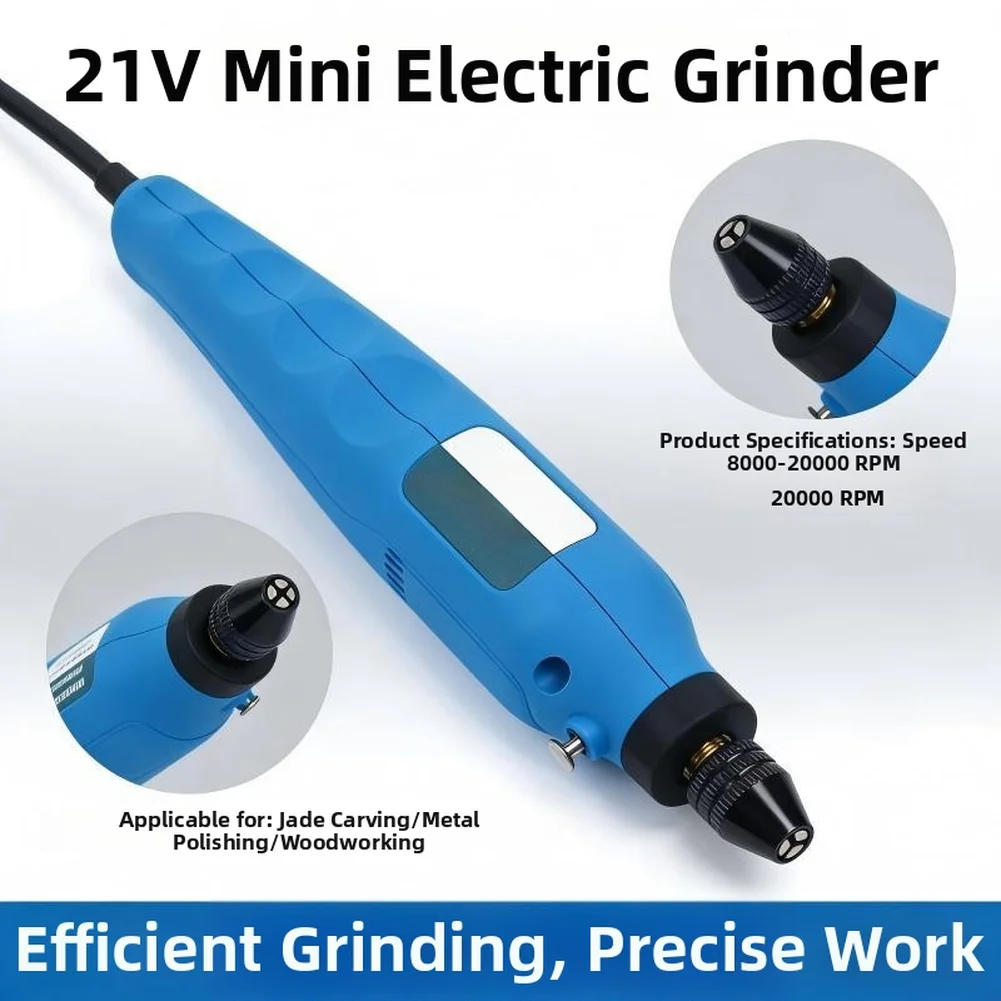 21V Adjustable Speed Electric Grinder Engraving Pen For Carving Polishing With Adjustable Speed 6000 To 18000 RPM Rotary Tool
21V Adjustable Speed Electric Grinder Engraving Pen For Carving Polishing With Adjustable Speed 6000 To 18000 RPM Rotary Tool