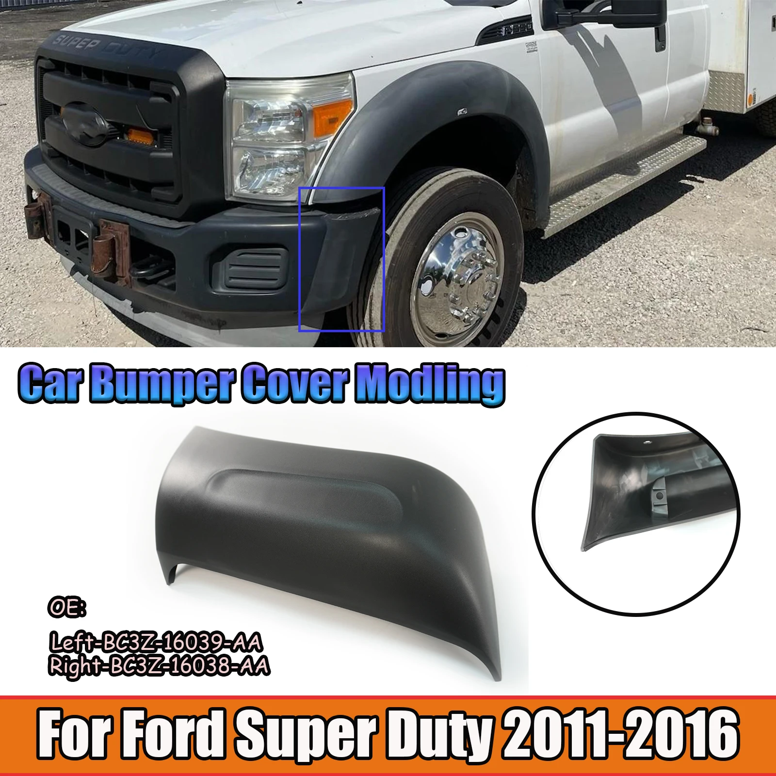 Для Ford Super Duty 2011-2016 передний бампер, крыло, раструб, угол бампера OEM, левый BC3Z-16039-AA, правый BC3Z-16038-AA, черный комплект кузова
Для Ford Super Duty 2011-2016 передний бампер, крыло, раструб, угол бампера OEM, левый BC3Z-16039-AA, правый BC3Z-16038-AA, черный комплект кузова