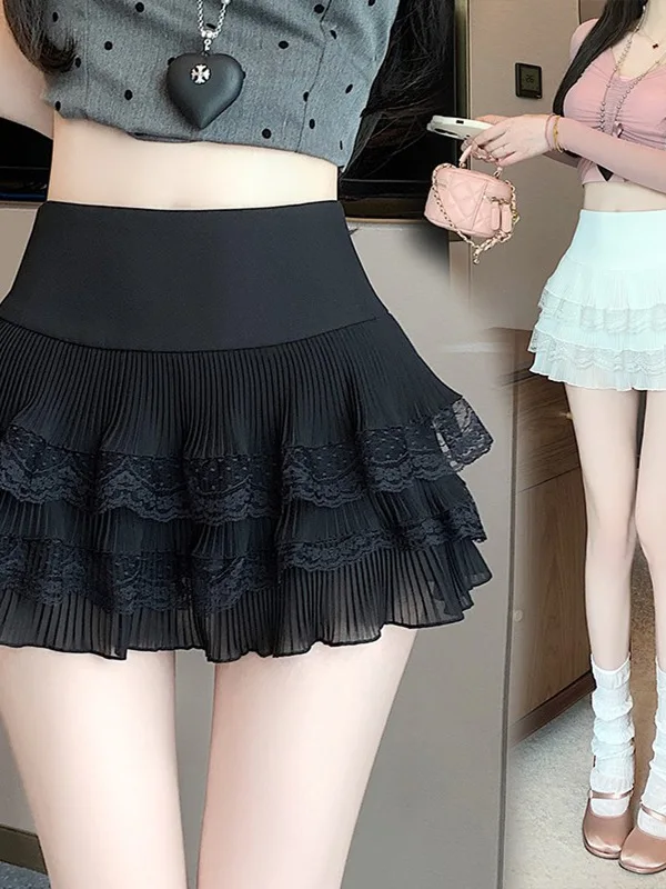 Korean Sweet Spicy Cake Sle Women's Skirt High Waist Lace Trim Puffy A-Line ort Skirts Anti-Light Ci Commute
Korean Sweet Spicy Cake Sle Women's Skirt High Waist Lace Trim Puffy A-Line ort Skirts Anti-Light Ci Commute