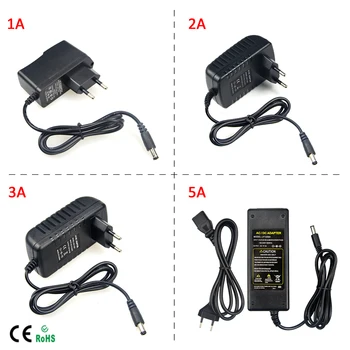 DC 12V 조명 변압기, 전자 전원 공급 장치 어댑터 컨버터, LED 스트립 조명, LED 드라이버 전원 충전기, 1A, 2A, 3A, 5A