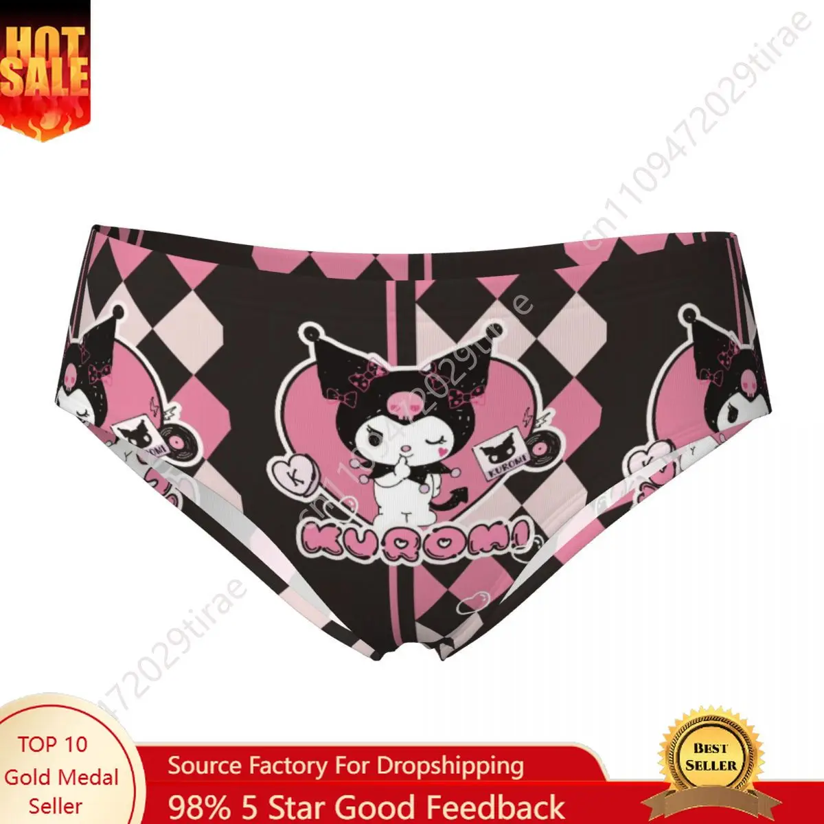 Kuromi Women's Briefs Cute Cartoon Underwear Panties Novelty Soft Underpants for Female Plus Size
Kuromi Women's Briefs Cute Cartoon Underwear Panties Novelty Soft Underpants for Female Plus Size