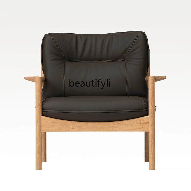 Nordic single sofa chair log study living room balcony leisure all solid wood sofa
Nordic single sofa chair log study living room balcony leisure all solid wood sofa