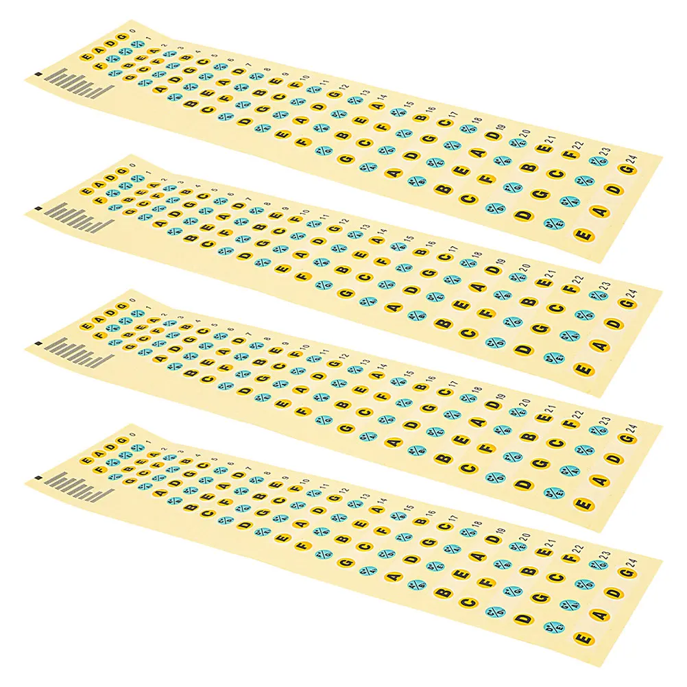4pcs Bass Fretboard Stickers Practical Scale Decals Guitar Accessories Note Labels Fretboard Notes For Bass Beginner Trainer
4pcs Bass Fretboard Stickers Practical Scale Decals Guitar Accessories Note Labels Fretboard Notes For Bass Beginner Trainer