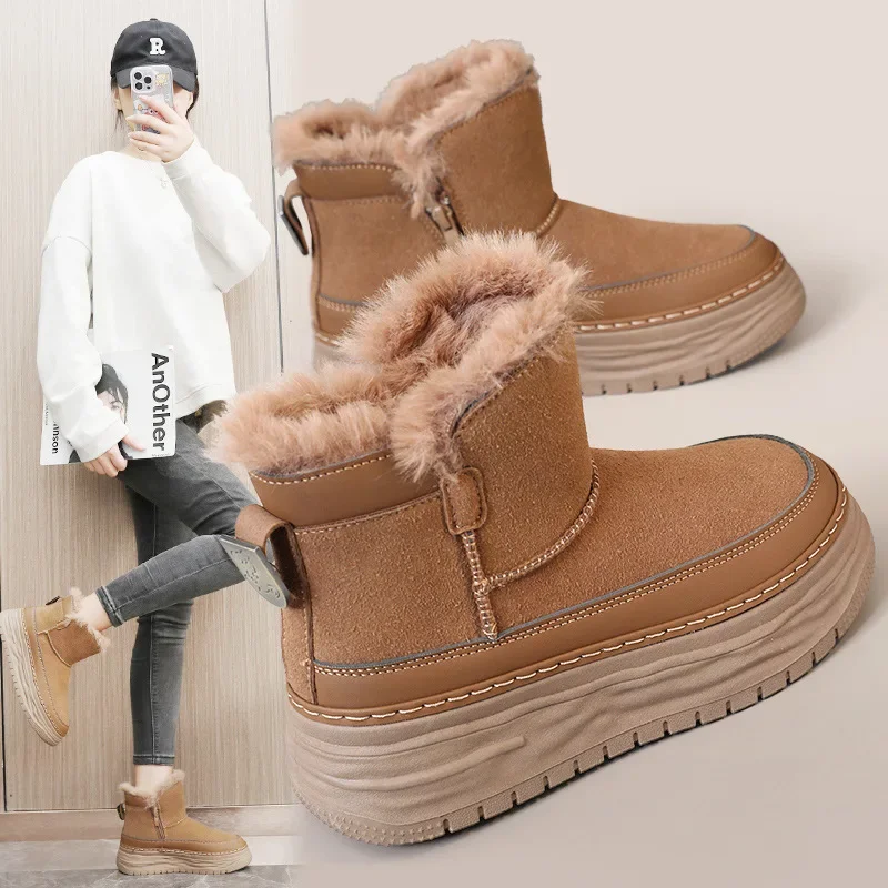 Boots Flat Platform Boots-Women Round Toe Plush Shoes Winter Footwear Australia Luxury Designer Slippe Ankle Fur Warm Snow Boots
Boots Flat Platform Boots-Women Round Toe Plush Shoes Winter Footwear Australia Luxury Designer Slippe Ankle Fur Warm Snow Boots