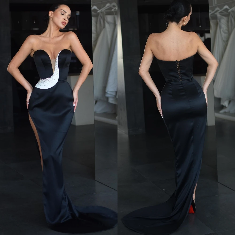 es Retro Elegant Sweetheart Mermaid Beading Satin Formal Occasion Gown vestido de festa mulher luxo feminino
es Retro Elegant Sweetheart Mermaid Beading Satin Formal Occasion Gown vestido de festa mulher luxo feminino