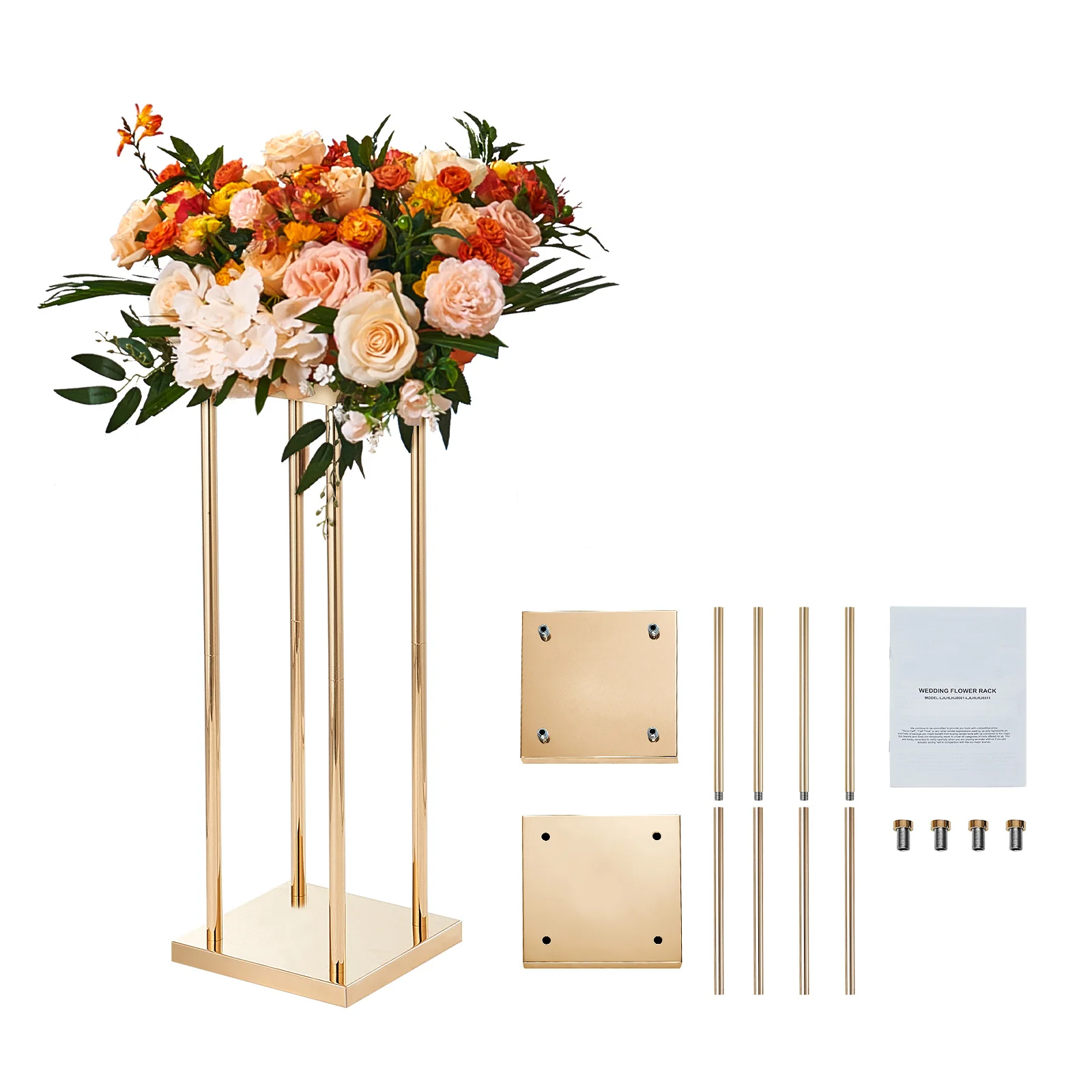 4PCS Gold Metal Column Wedding Flower Stand, 31.5inch High With Metal Laminate, Vase Geometric Centerpiece Stands
4PCS Gold Metal Column Wedding Flower Stand, 31.5inch High With Metal Laminate, Vase Geometric Centerpiece Stands