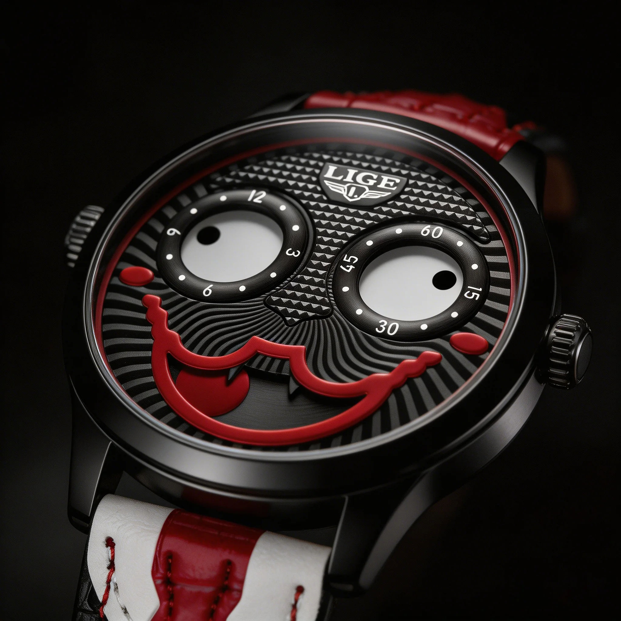 LIGE Cool Joker Watch Men Classic Men's Clown Watches Fashion Leather Waterproof Quartz Wristwatches Reloj+Box Drop Shipping
LIGE Cool Joker Watch Men Classic Men's Clown Watches Fashion Leather Waterproof Quartz Wristwatches Reloj+Box Drop Shipping