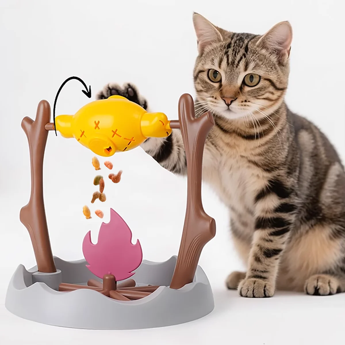 Outdoor BBQ Shaped Interactive Cat Toy - Rolling Food Dispenser with Hidden Treats DIY Chew Toy for Kittens Christmas Gift Idea
Outdoor BBQ Shaped Interactive Cat Toy - Rolling Food Dispenser with Hidden Treats DIY Chew Toy for Kittens Christmas Gift Idea