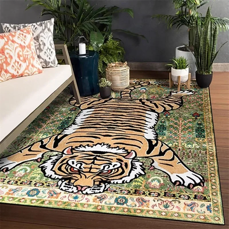 Leopard Print Rug Tiger Rugs for Living Room Animal Retro Home Decor Sofa Bedroom Floor Mat Non Slip Washable Carpet Ковер 양탄자
Leopard Print Rug Tiger Rugs for Living Room Animal Retro Home Decor Sofa Bedroom Floor Mat Non Slip Washable Carpet Ковер 양탄자