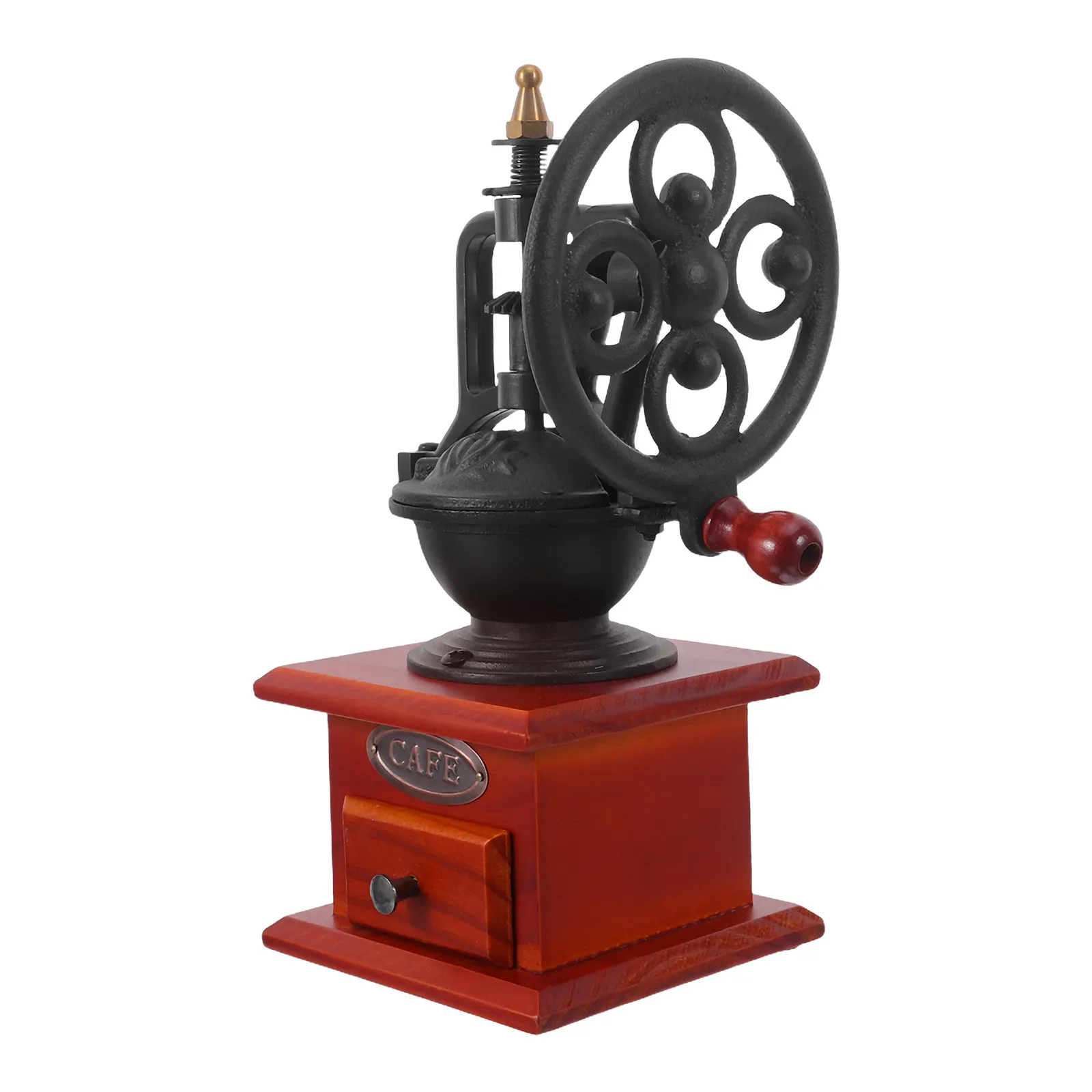 Ретро-кофемолка ручная с кривошипным механизмом, компактная портативная традиционная деревянная кофемолка для эспрессо и кухни
Ретро-кофемолка ручная с кривошипным механизмом, компактная портативная традиционная деревянная кофемолка для эспрессо и кухни