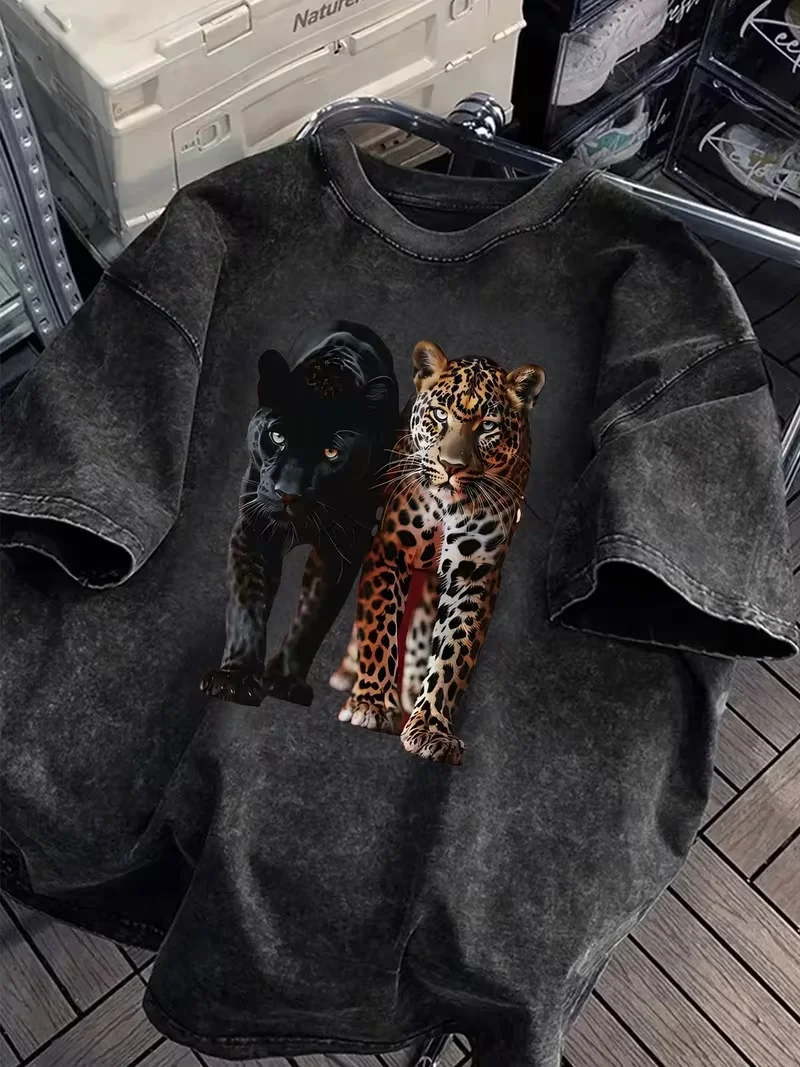 Винтажная черная футболка с леопардовым и ягуаровым принтом, унисекс, в стиле Y2K, уличная одежда, хлопковая футболка в стиле Харадзюку, хип-хоп, с коротким рукавом, топы унисекс
Винтажная черная футболка с леопардовым и ягуаровым принтом, унисекс, в стиле Y2K, уличная одежда, хлопковая футболка в стиле Харадзюку, хип-хоп, с коротким рукавом, топы унисекс