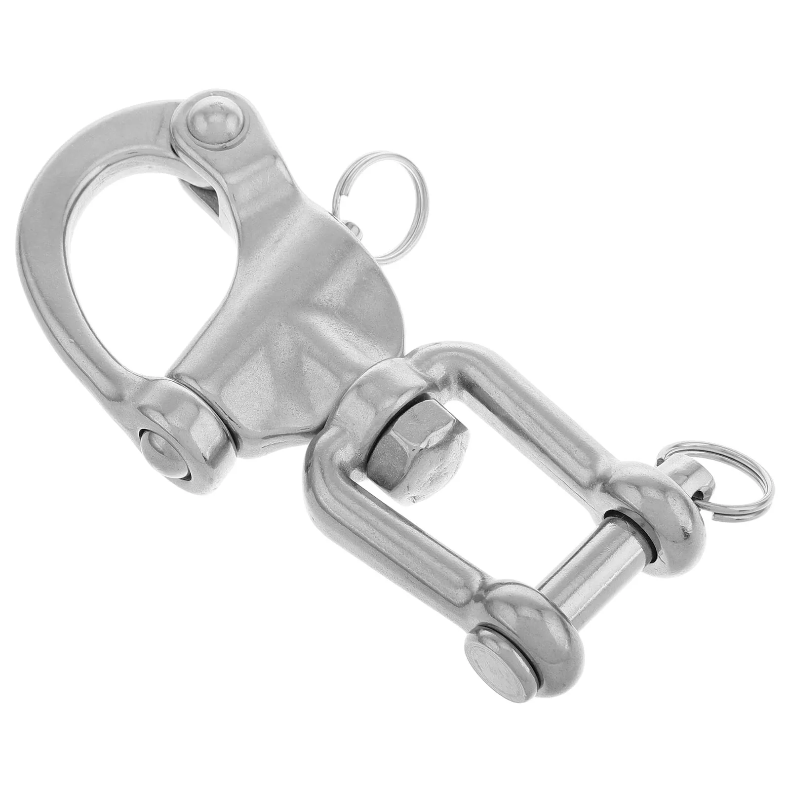 Rotating Spring Shackle Snap Hook Stainless Steel Carabiner Heavy Duty Hardware Durable Fixed Eye Versatile Use Metal Hooks
Rotating Spring Shackle Snap Hook Stainless Steel Carabiner Heavy Duty Hardware Durable Fixed Eye Versatile Use Metal Hooks