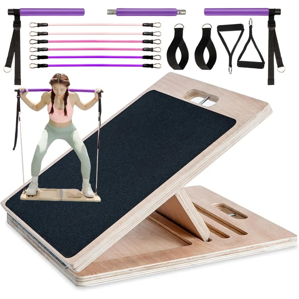 Professional Wooden Slant Board, Adjustable Incline Board and Calf Stretcher, Stretch Board.Pilates Bar Kit
Professional Wooden Slant Board, Adjustable Incline Board and Calf Stretcher, Stretch Board.Pilates Bar Kit