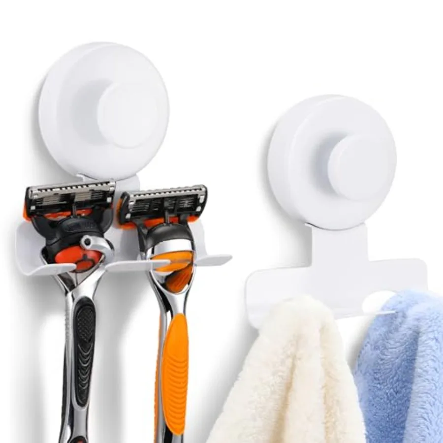 Suction Cup Razor and Shaver Holder for Shower Wall, Stainless Steel Reusable Suction Hook for Towel and Loofah, Damage-Free In
Suction Cup Razor and Shaver Holder for Shower Wall, Stainless Steel Reusable Suction Hook for Towel and Loofah, Damage-Free In