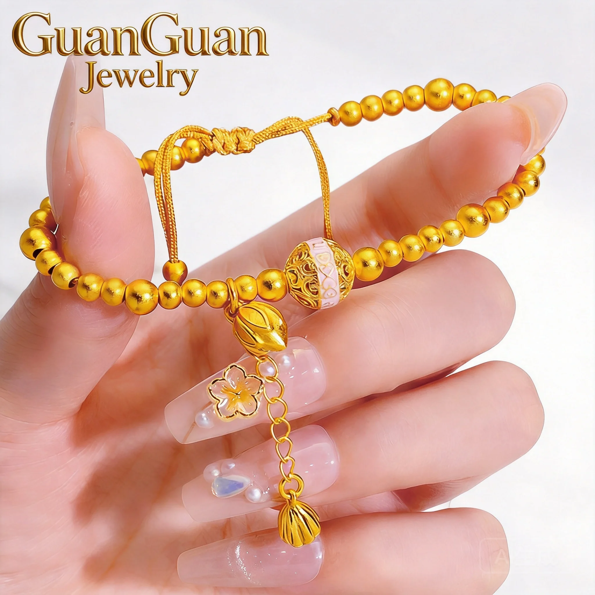 24k Real Gold Plated Delicate Chinese Style Lucky Blessing Bracelet Lotus Seedpod Tassel Filigree Enamel Bead Adjustable Braided
24k Real Gold Plated Delicate Chinese Style Lucky Blessing Bracelet Lotus Seedpod Tassel Filigree Enamel Bead Adjustable Braided