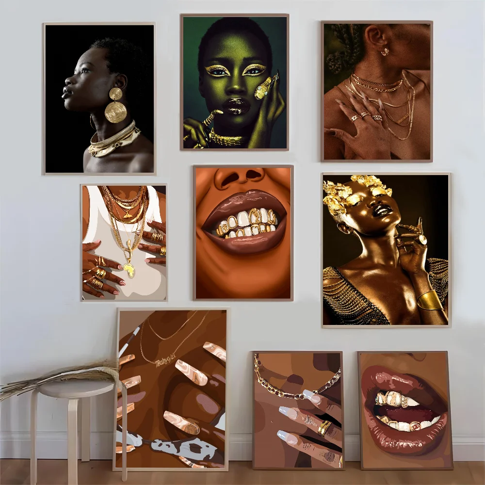 Hip Hop Black Girl Gold Jewelry Vintage Posters Sticky Vintage Room Home Bar Cafe Decor Kawaii Room Decor
Hip Hop Black Girl Gold Jewelry Vintage Posters Sticky Vintage Room Home Bar Cafe Decor Kawaii Room Decor